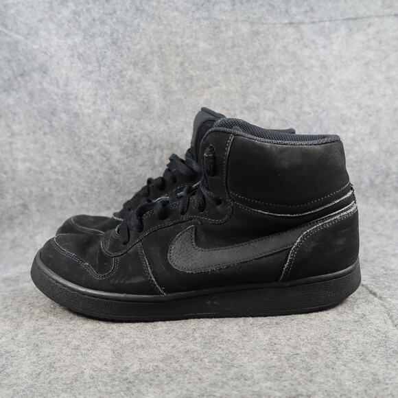 Nike Shoes Mens 8 Ebernon Mid Sneakers Black Lace Up Casual Lifestyle Athletic - Picture 4 of 11